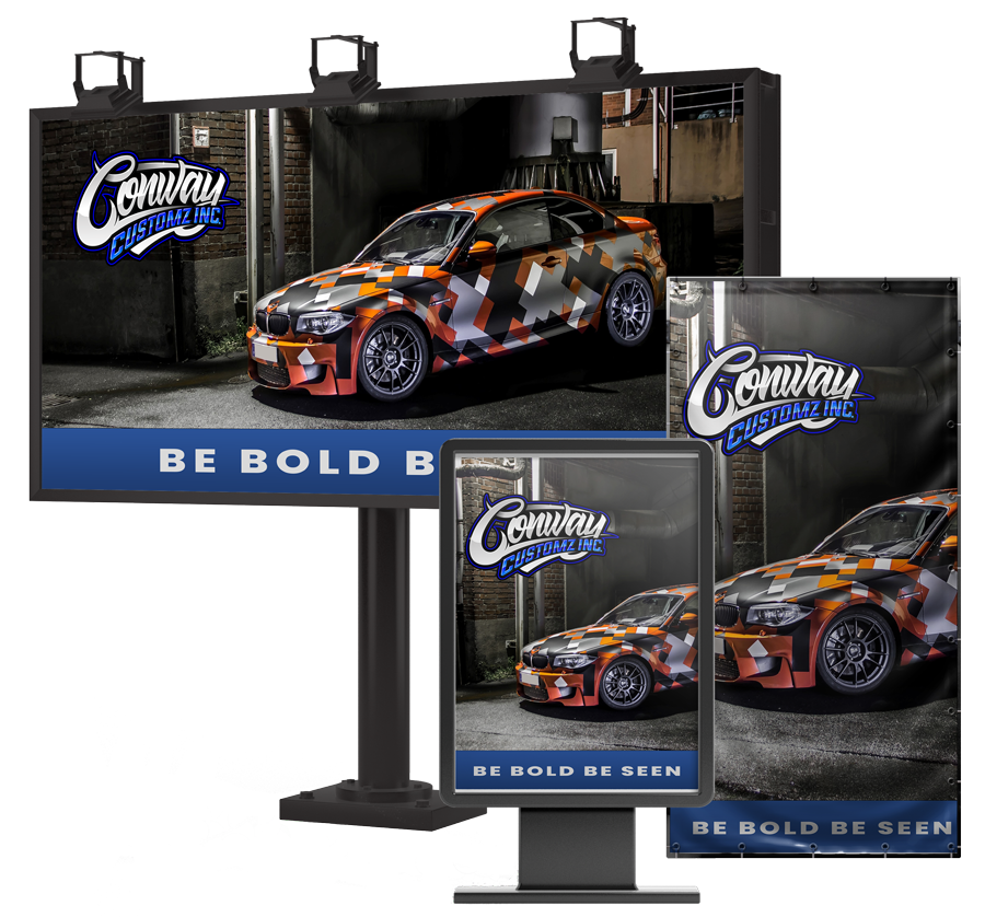 Conway Customz signs vehicle graphics promotional materials
